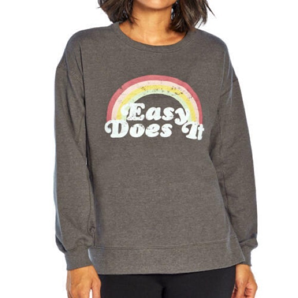 Wildfox Tops - Wildfox Easy Does it oversized rainbow sweatshirt